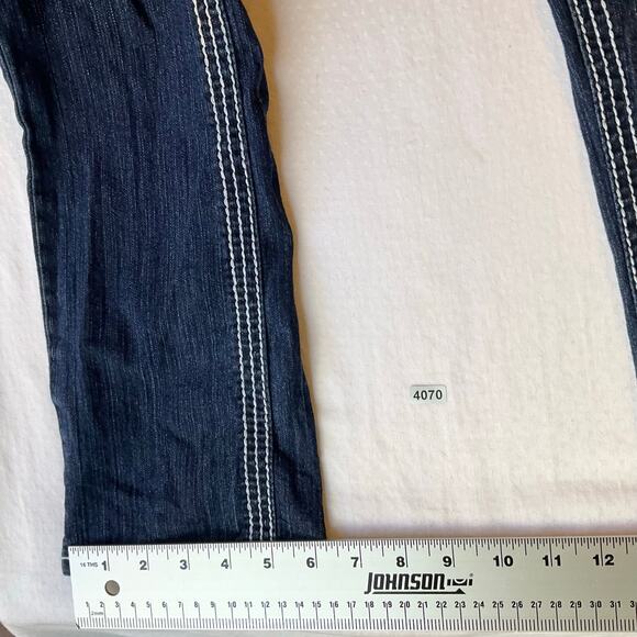 Red Rivet Women Jeans size 9 Blue Straight Leg Slim Fit Low Rise Stretch - Picture 5 of 11